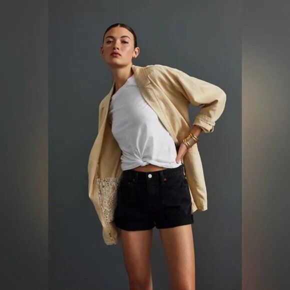 PILCRO - Oversized Linen Blend Blazer in Beige - Picture 6 of 12